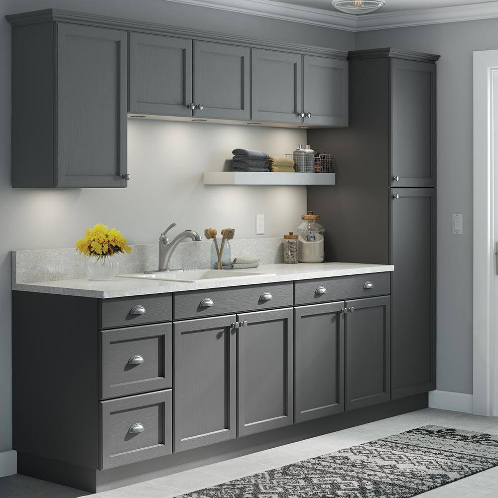 Hampton Bay Easthaven Shaker Assembled 30x34.5x24 in. Frameless Base Cabinet with Drawer in Unfinished Beech