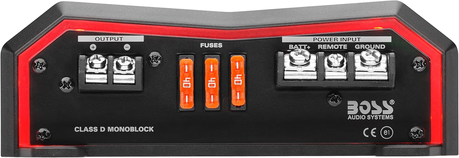 BOSS Audio Systems Elite BE4000D Class D Car Amplifier - 4000 Watts, 1 Ohm Stable, Digital, Monoblock, Mosfet Power Supply, Great for Subwoofers, Remote Subwoofer Control
