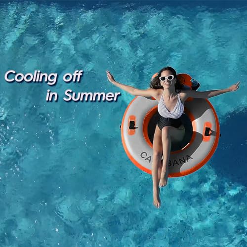 Round Floating Ring Inflatable Water Hammock Heavy Duty River Floats Lake Raft for Adults Tanning Pool Lounger Float Island Platform Pad Mat for Party