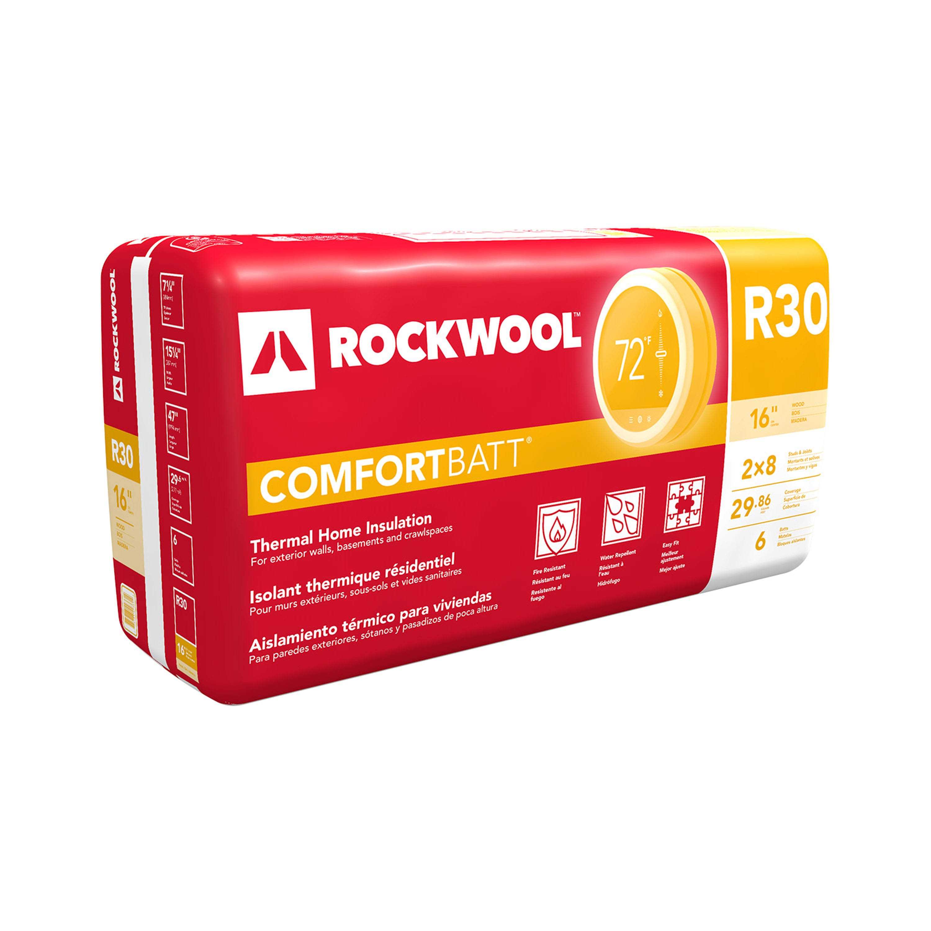 Rockwool Comfortbatt R-30 47 In. Stone Wool Insulation