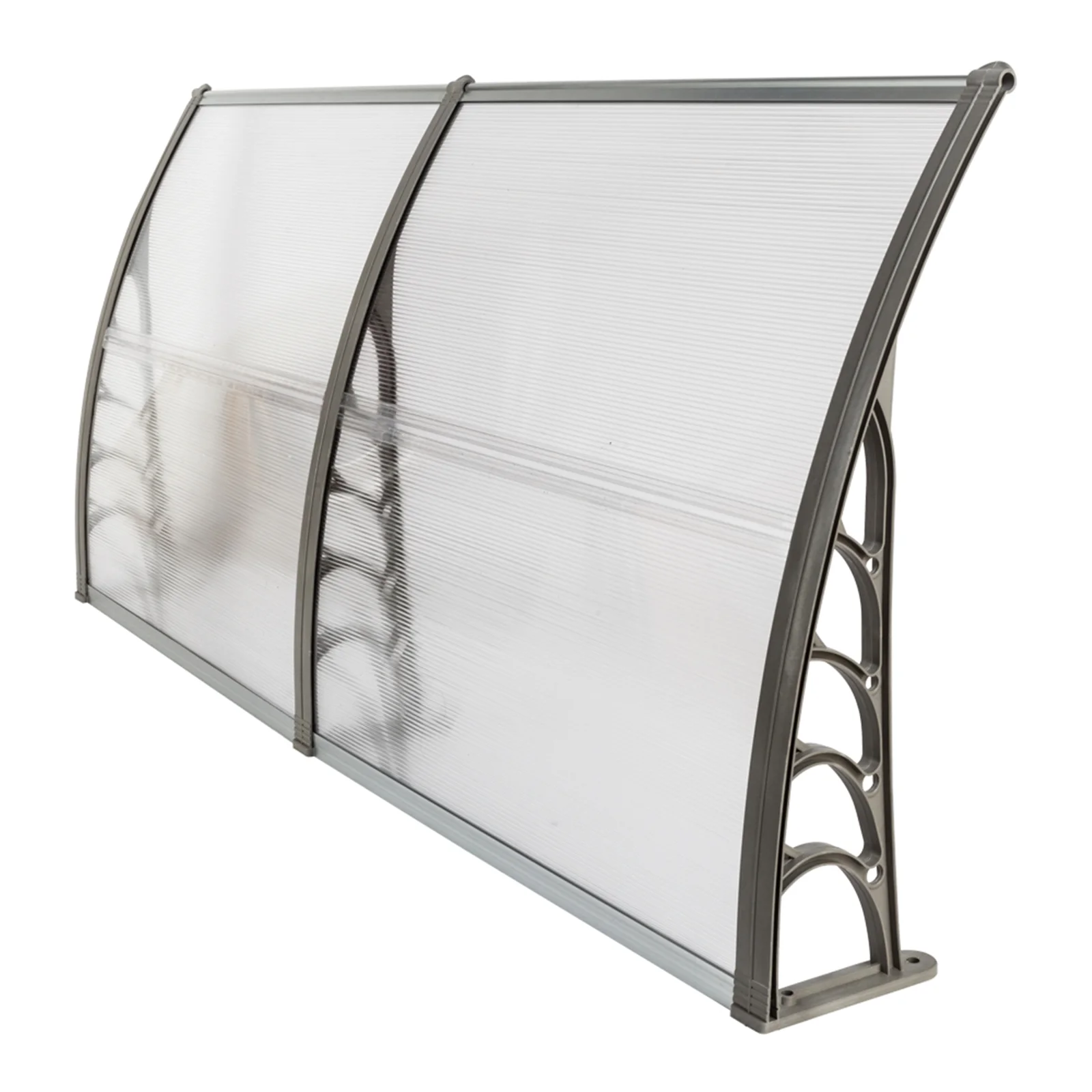 Eaves Canopy, 80 x 40'' Door & Window Rain Cover Household Application Eaves Brown Board & Black Holder