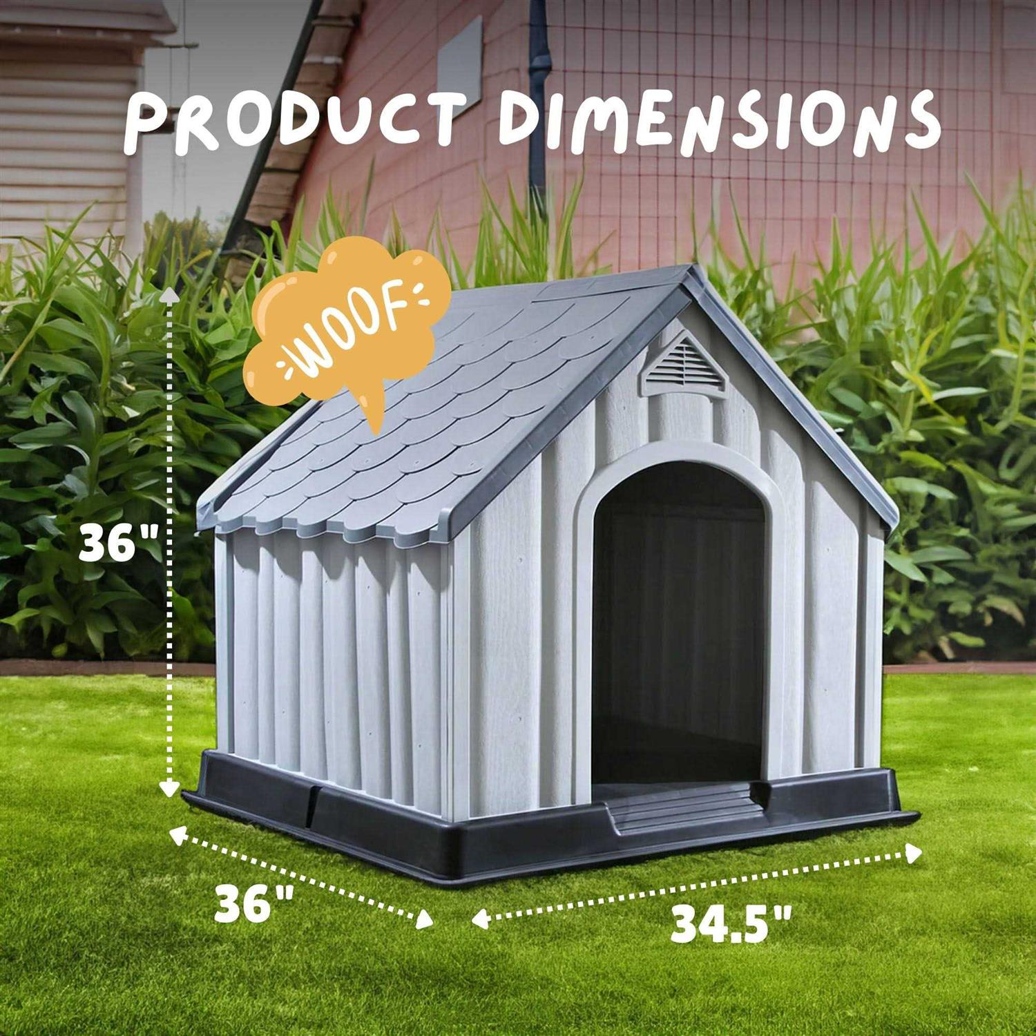 Ram Quality Products Outdoor Pet House Large Waterproof Dog Kennel Shelter - Pet Supplies online store