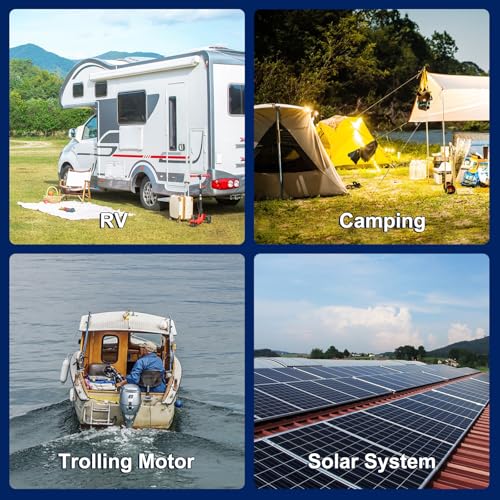 Weize 12V 100Ah TM LiFePO4 Lithium Battery, Built-in Smart BMS, Group 31 Deep Cycle Battery Perfect for Trolling Motor, RV, Solar, Marine, Overland/Van, and Off Grid Applications