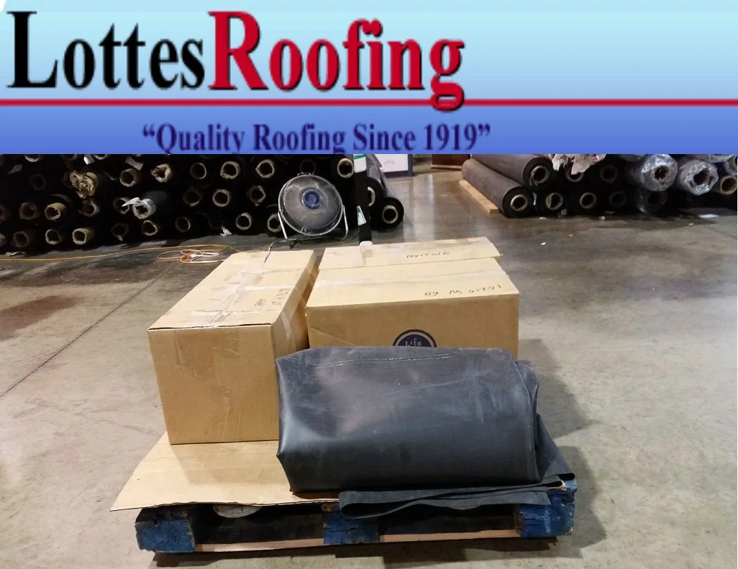 24' x 20' BLACK 45 MIL EPDM RUBBER ROOF ROOFING BY THE LOTTES COMPANIES