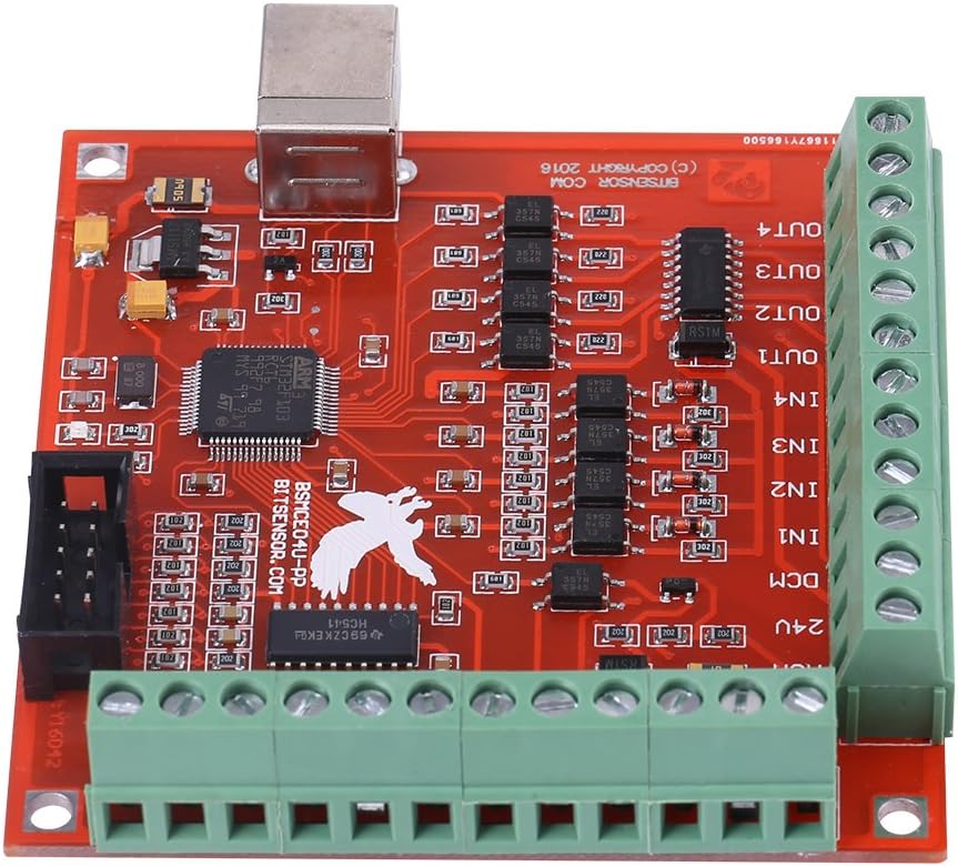 Wendry DIY CNC Controller Card, USB 4-Axis Linkage Mach3 Stepper Motor Motion Control Card, 100Khz Motion Controller Card Breakout Board for CNC Engraving