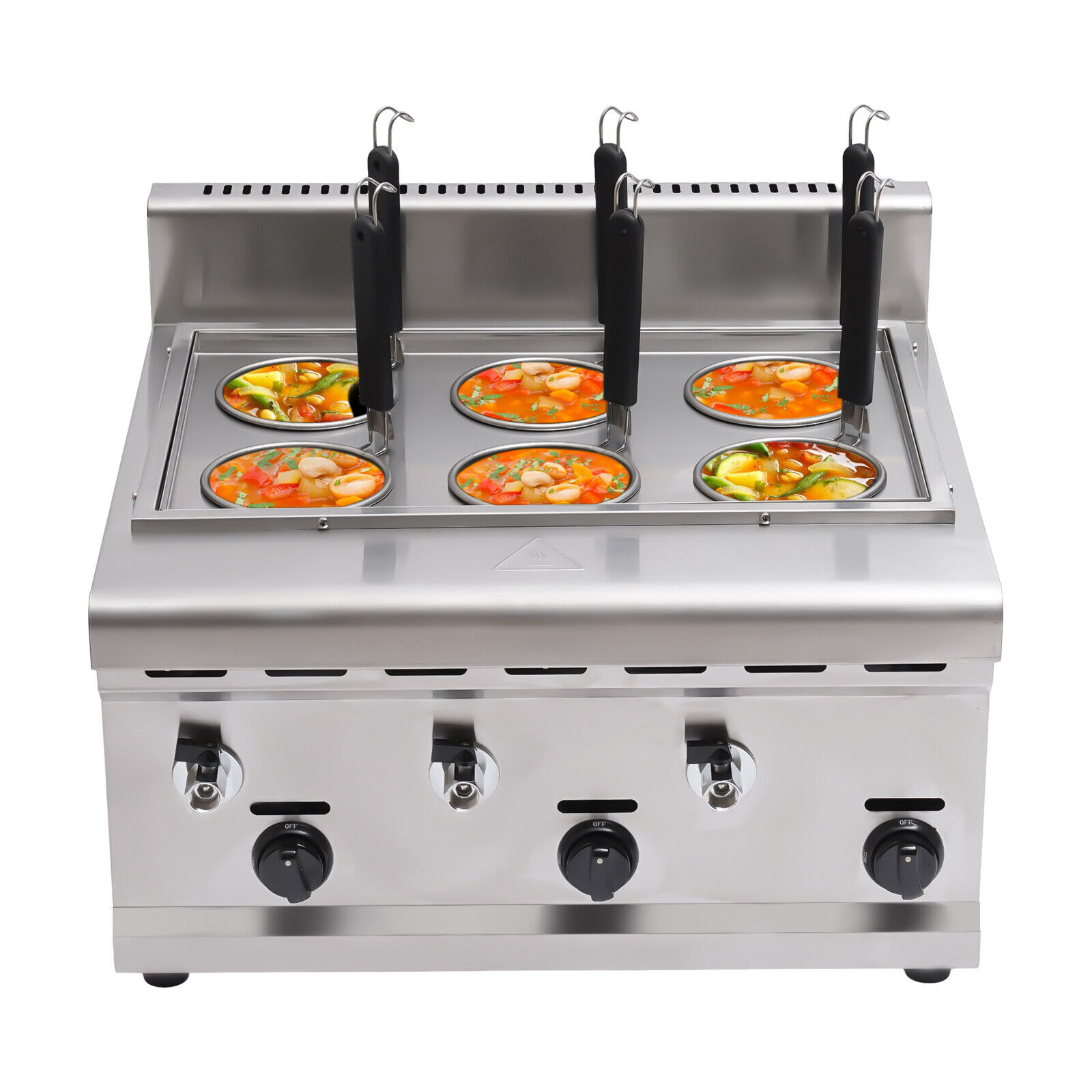 6 Basket Commercial Propane Gas Noodle Pasta Desktop Cooker Ramen Cooker