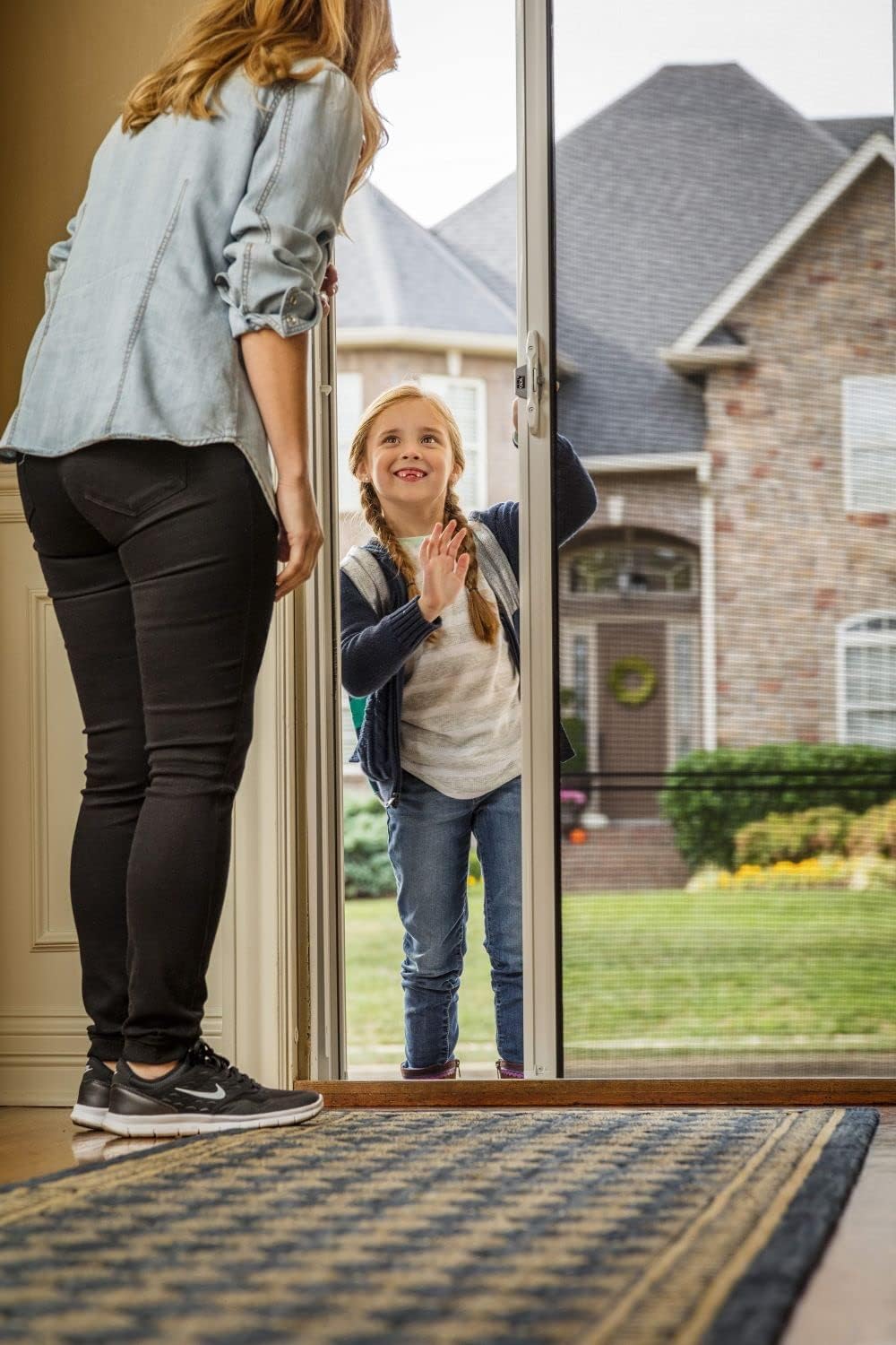 Brisa White Retractable Screen Door 80" Single