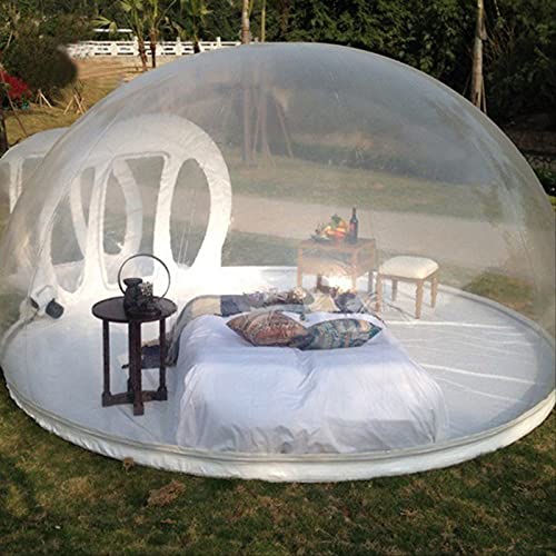 4M/13ft Inflatable Bubble Tent Clear Luxurious 2M Single Tunnel Inflatable Dome Bubble House Transparent Large Outdoor Tents for Camping Backyard Large Family Tents