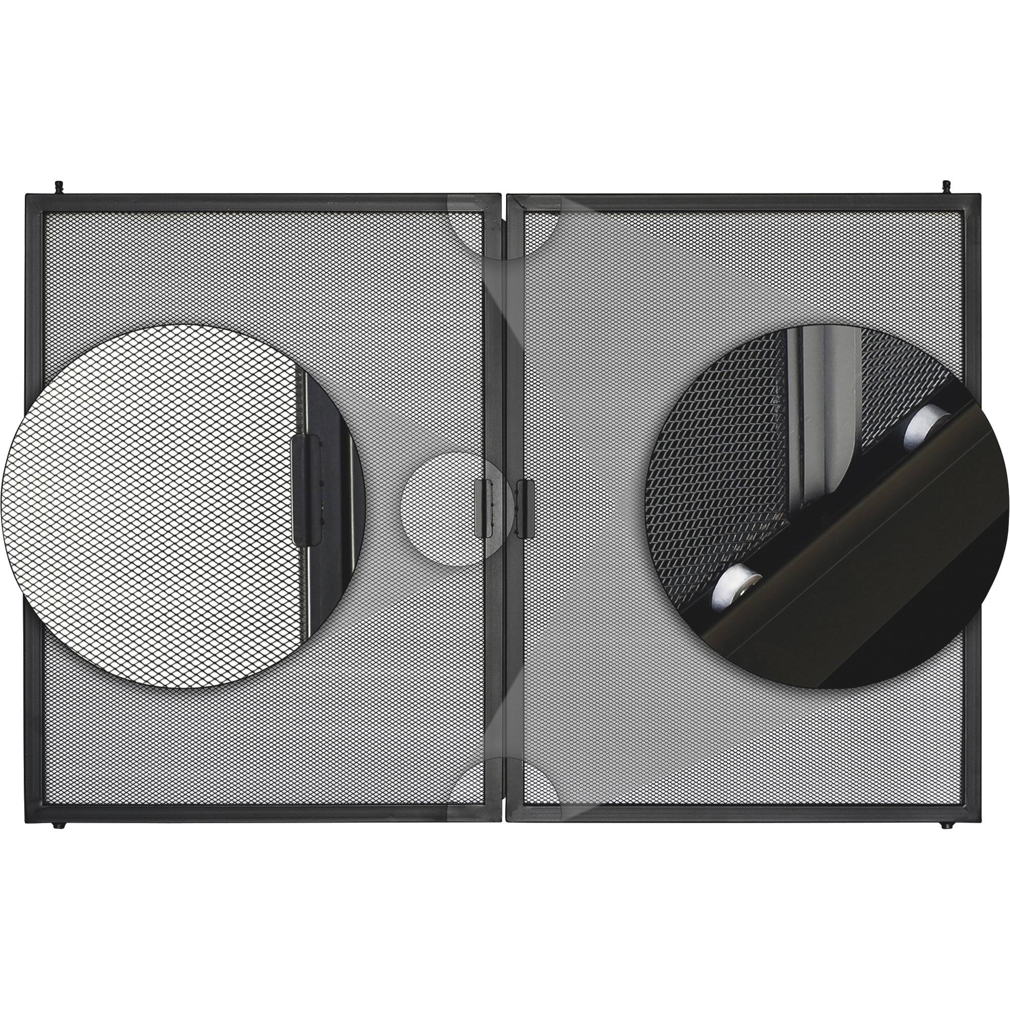 Pleasant Hearth Edinburg Small Glass Fireplace Doors