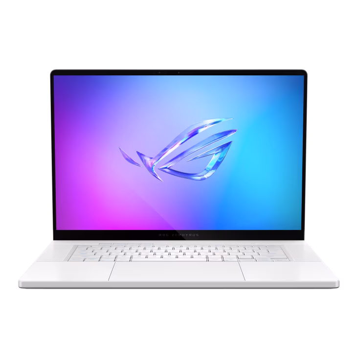 ASUS ROG Zephyrus G16 GU605 16" WQXGA 240Hz OLED Gaming Laptop, Intel Core Ultra 9 285H 2.9GHz, 64GB RAM, 2TB SSD, NVIDIA GeForce RTX 5080 16GB, Windows 11 Pro, Platinum White