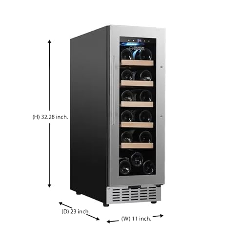 Equator 11 Inch Built In/Free Standing 18 Bottles Compressor Wine Cellar