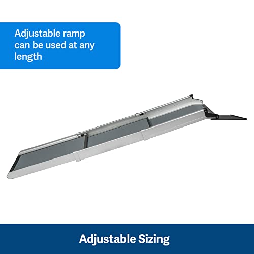 PetSafe Deluxe Telescoping Pet Ramp, X-Large, 47 in. - 87 in., Portable Lightweight Aluminum Dog and Cat Ramp