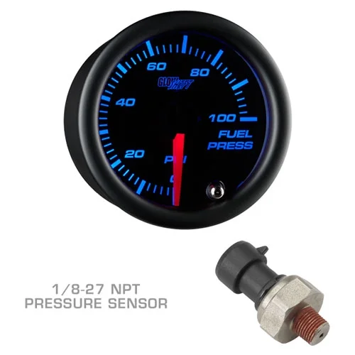 GlowShift 1992-1997 Ford F-Series Quad Gauge Package with Black 7 Color DS4 Gauge Set