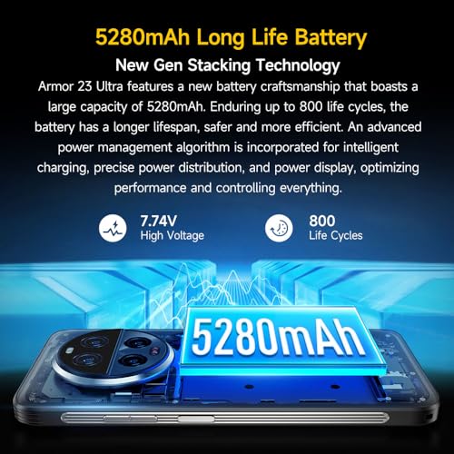 Ulefone Armor 23 Ultra 5G Rugged Smartphone Unlocked,Dimensity 8020 24GB+512GB Android 13 Cell Phone, 50MP+50MP Camera, 6.78" FHD+,5280mAh 120W Charging, Satelite Supported Rugged Phone…