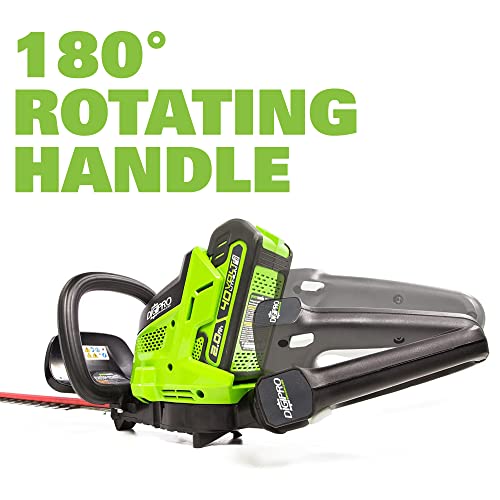 Greenworks 40V 24" Cordless Hedge Trimmer, 3.0Ah Battery and Charger Included