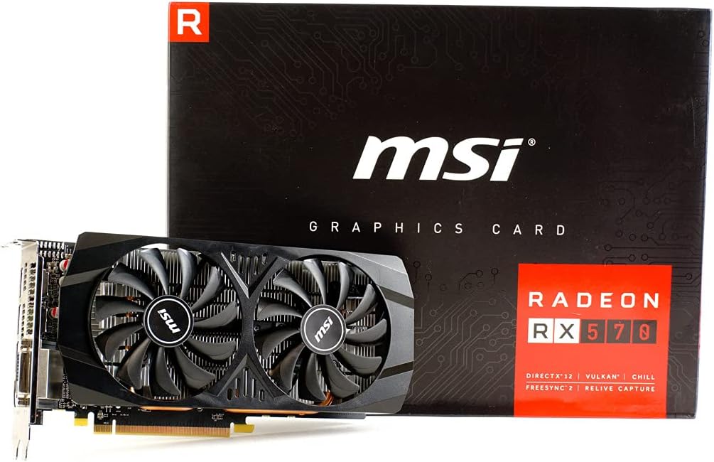 MSI Radeon RX 570 8GT OC Graphics Card, PCI-E x16, VR Ready