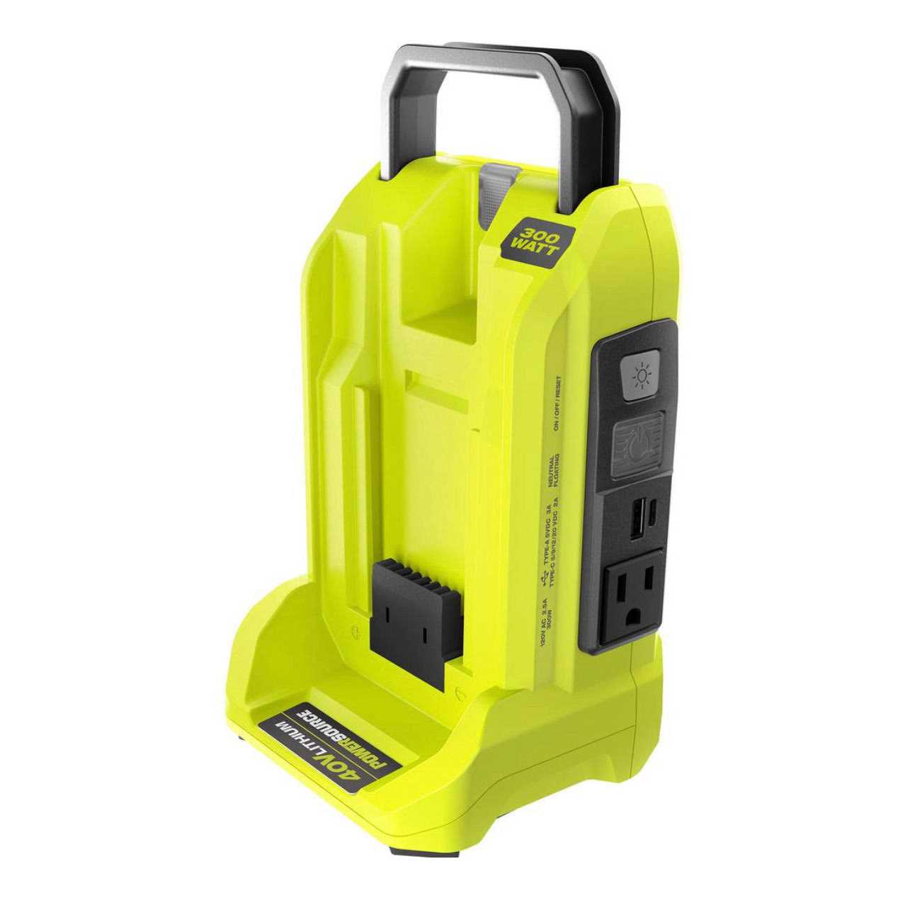 Ryobi 300-Watt Powered Inverter for 40-Volt Battery Ryi300bg - Shop Hardware Tools Online Store