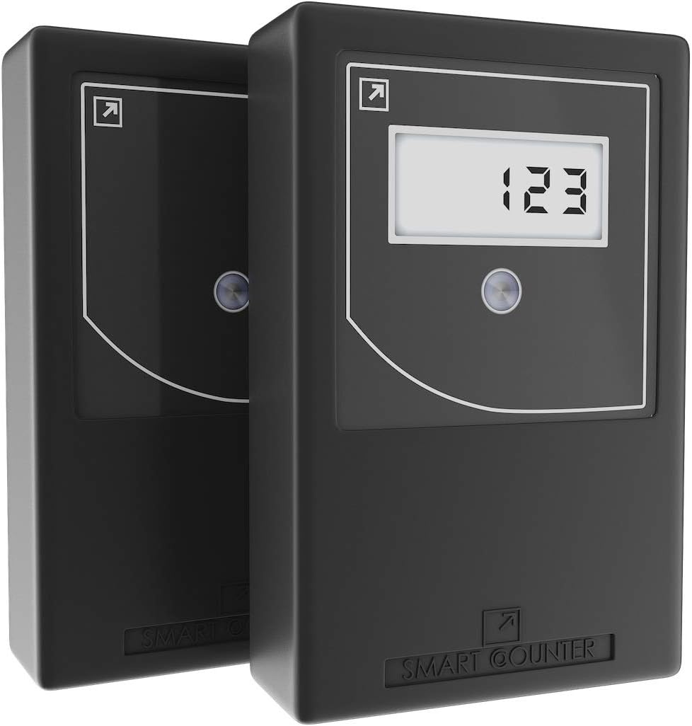 Smart Counter IR+ (B) Infrared Wireless People Counter | Door Counter Protected from Unauthorized Reset | Traffic Counter Automatically Counts and displays Data on a Display | Visitor Retail Counter|
