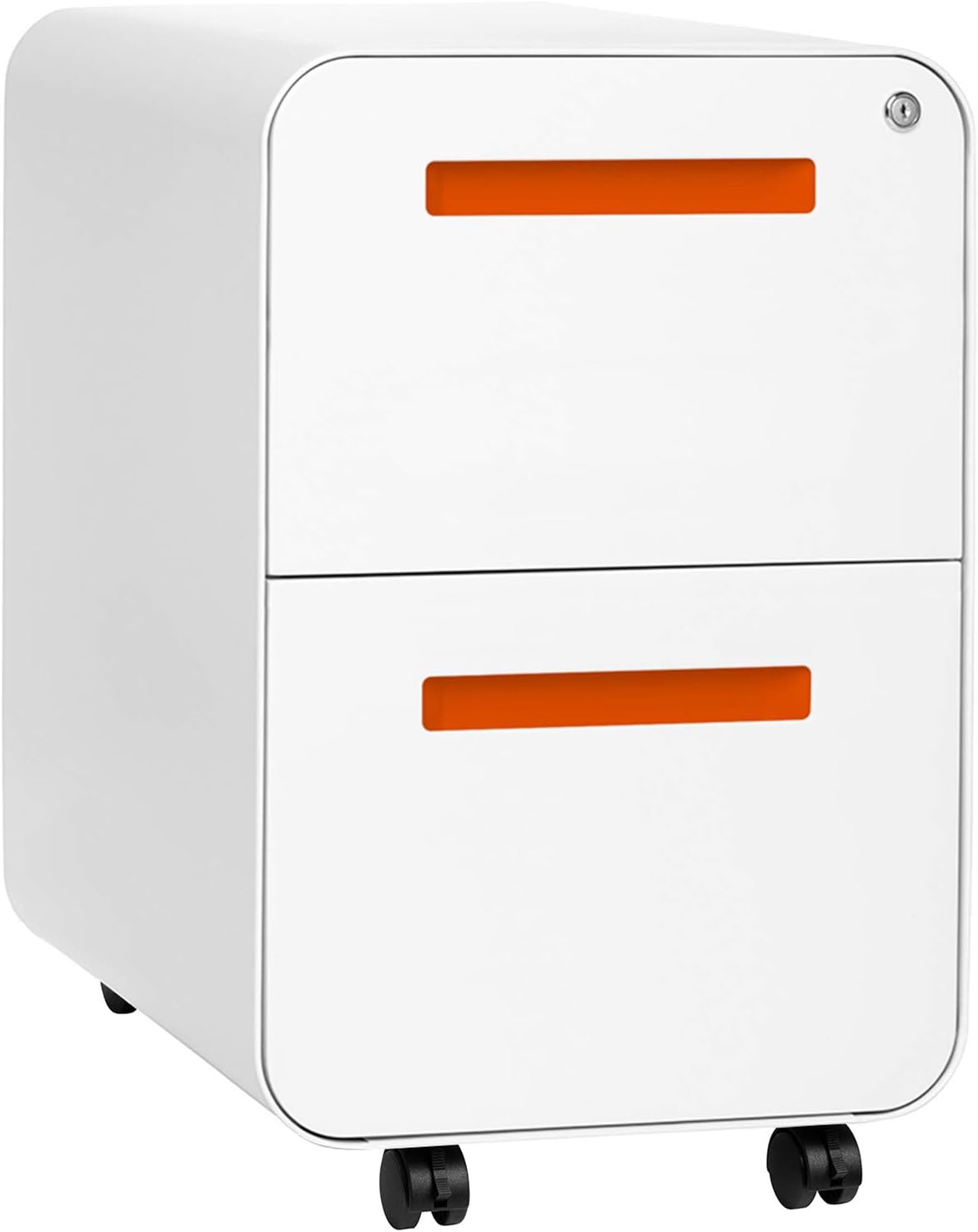 Laura Davidson Furniture Stockpile 2-Drawer Modern Mobile File Cabinet, Commercial-Grade (Black)