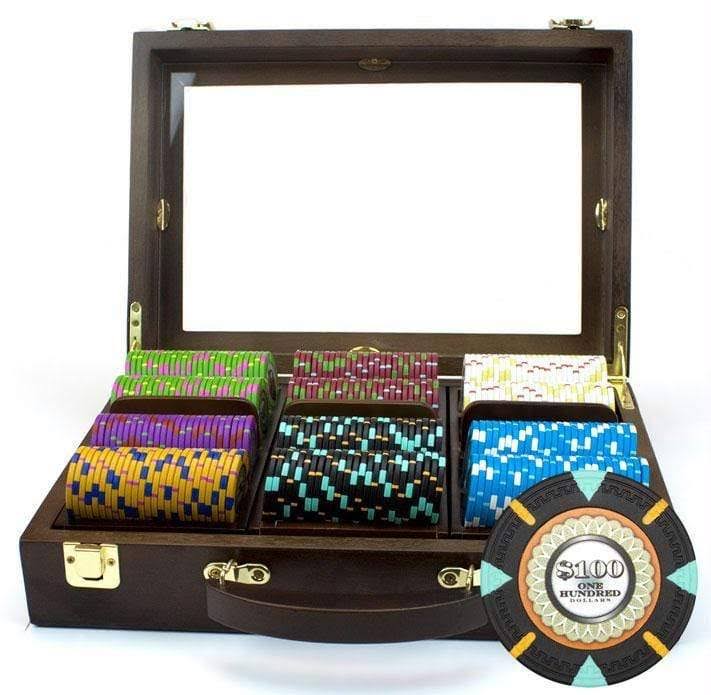 300ct Claysmith Gaming &The Mint& Chip Set in Walnut Case