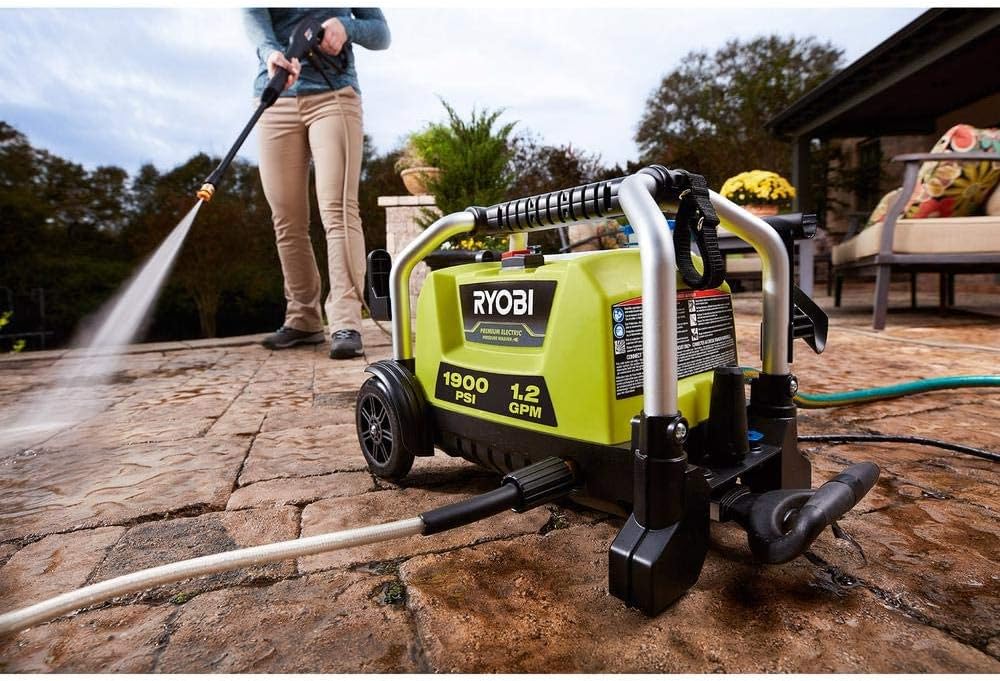 RYOBI RY1419MTVNM 1900 PSI 1.2 GPM Cold Water Wheeled Electric Pressure Washer
