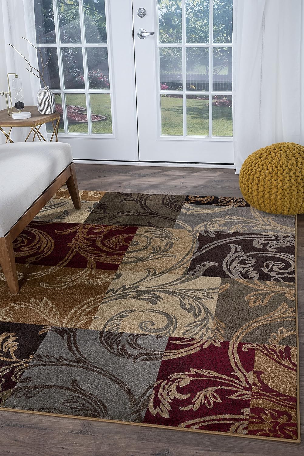 Reagan Transitional Floral Multi-Color Rectangle Area Rug, 8' x 10'