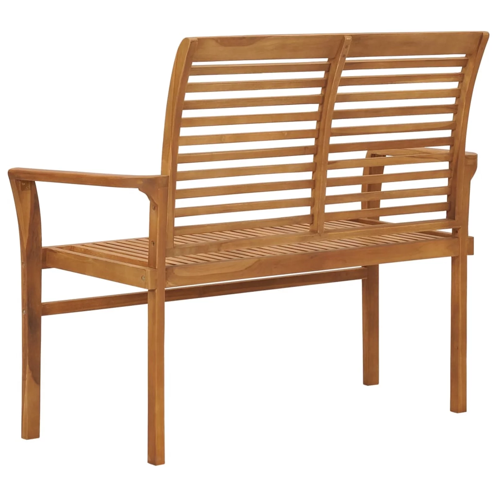 moobody Garden Bench with Teak Wood Patio Porch Chair Wooden Outdoor Bench for Backyard, Balcony, Park, Lawn Furniture 44.1 x 21.7 x 37 Inches (W x D x H)