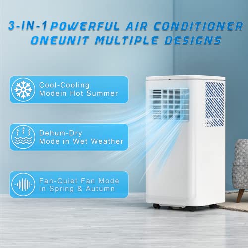 VITESSE 8000/10000 BTU Portable Air Conditioners, Air Conditioner with Remote for Room up to 350 Sq Ft, 3-IN-1 Portable AC Unit w/Humidifier, Fan Functions & 24H Timer
