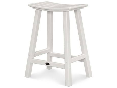 POLYWOOD Traditional 24x22 Saddle Bar Stool - Slate Grey