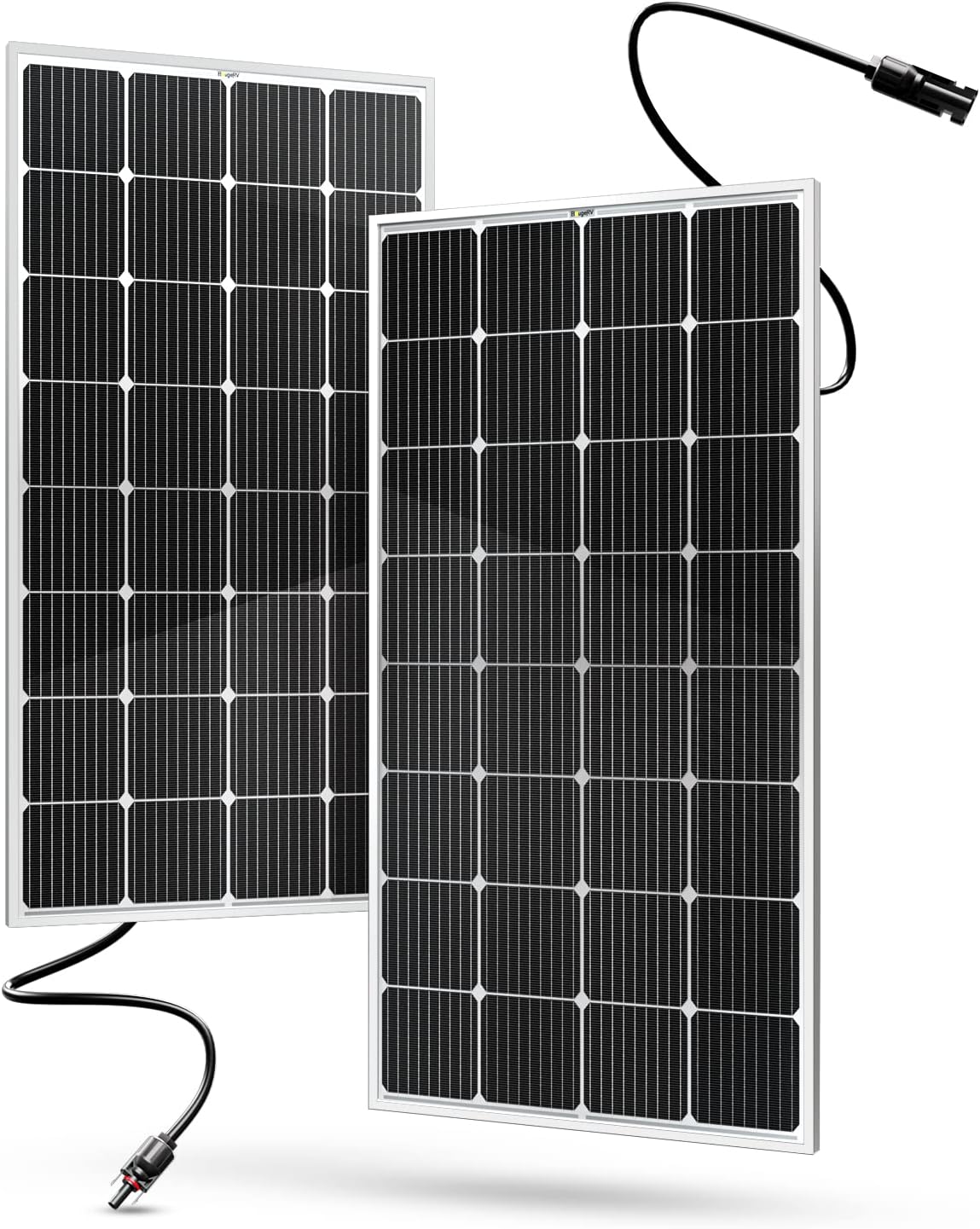 BougeRV 400 Watts Solar Panel, 9BB Cell 22.8% High-Efficiency Class A Module Monocrystalline Technology Work with 12/24 Volts Charger for RV Camping Home Boat Marine Off-Grid(200W * 2)