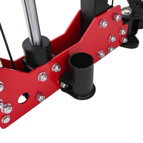 Altas Strength Folding Home Gym Smith Machine with Pulley System Gym Squat Rack Weight Bar Upper Body Strength Training Leg Developer Commercial Fitness Equipment Included Accessories 3107