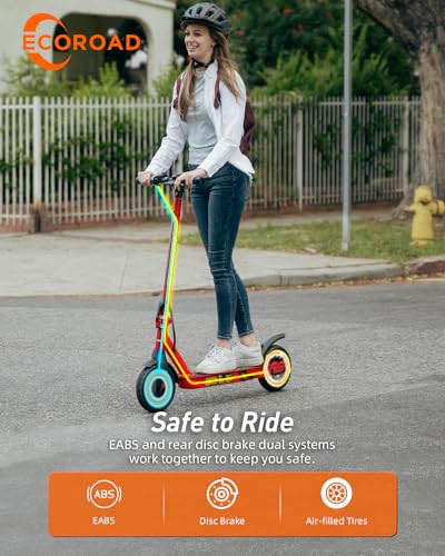 Electric Scooter EC6, 400W Peak Motor & 19 MPH Adults Commuting Scooters, 15 Miles Long Range Electric Kick Scooters, 8.5" Pneumatic Tires Lightweight Foldable E-Scooter with Turn Signals