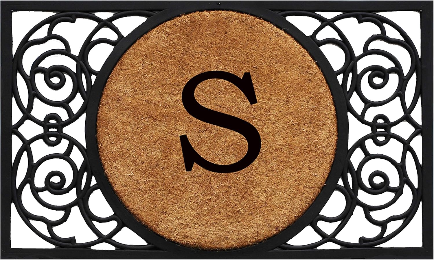 Calloway Mills 180031830B Armada Circle Monogram Doormat, 18" x 30" (Letter B)