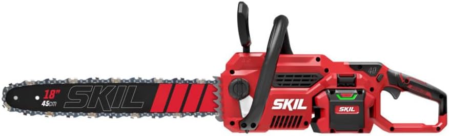 SKIL PWR CORE 40 Brushless 40V 18 In. Chainsaw Kit including 6.0Ah Battery and Charger-CS1800C-15