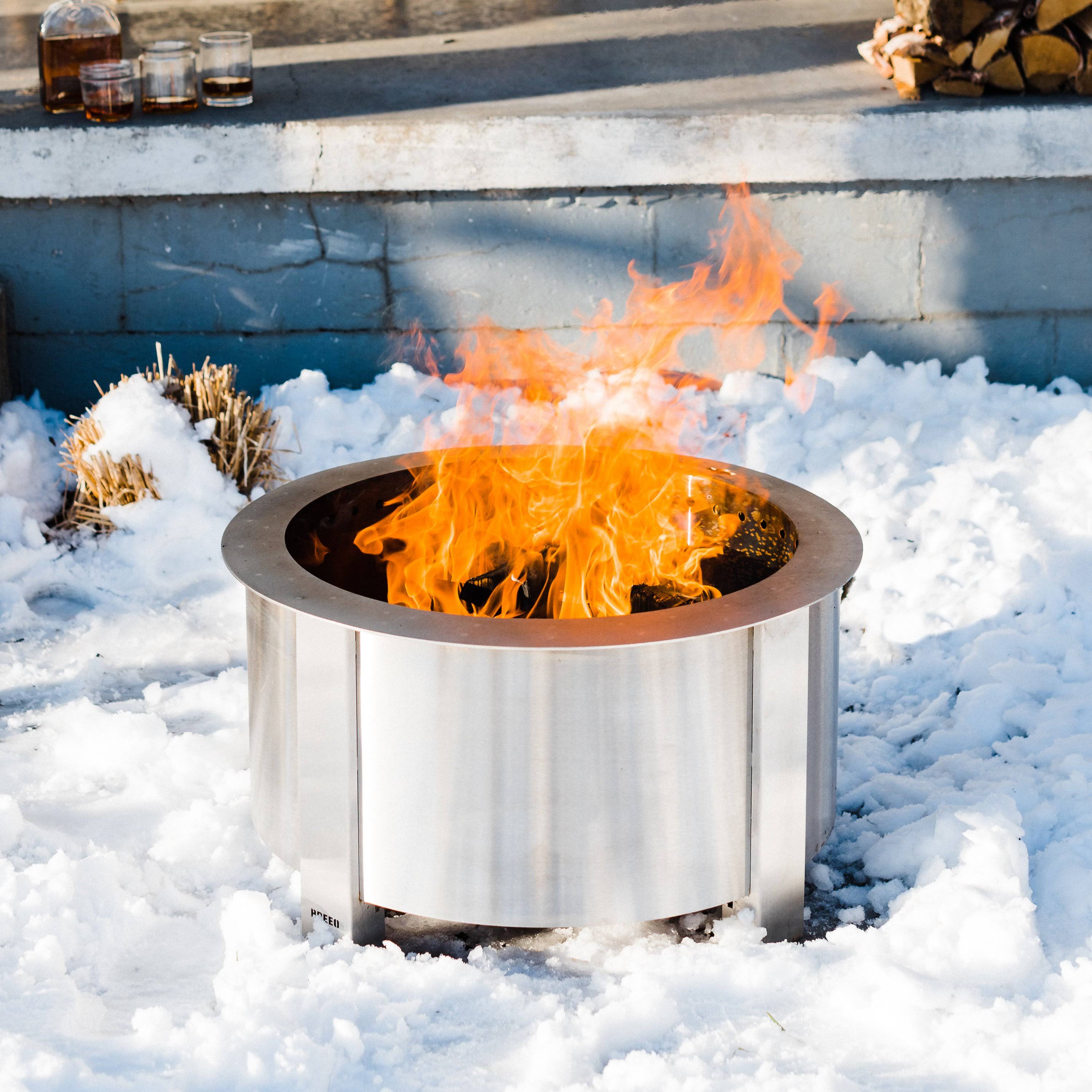 Breeo x Series 24 Smokeless Fire Pit | Stainless Steel | American Made