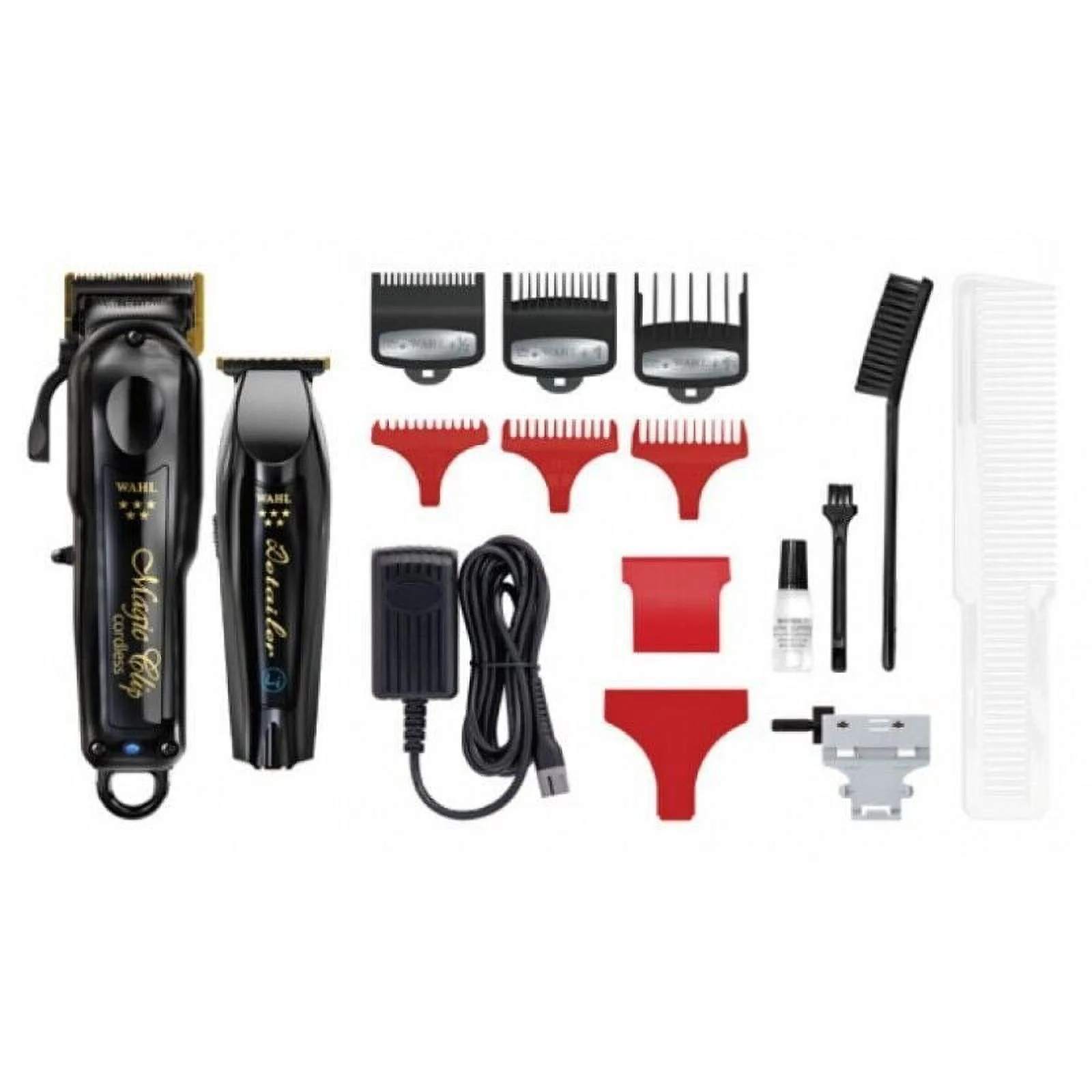 Wahl Cordless Barber Combo Black Magic Clip Clipper & Detailer Trimmer - NEW