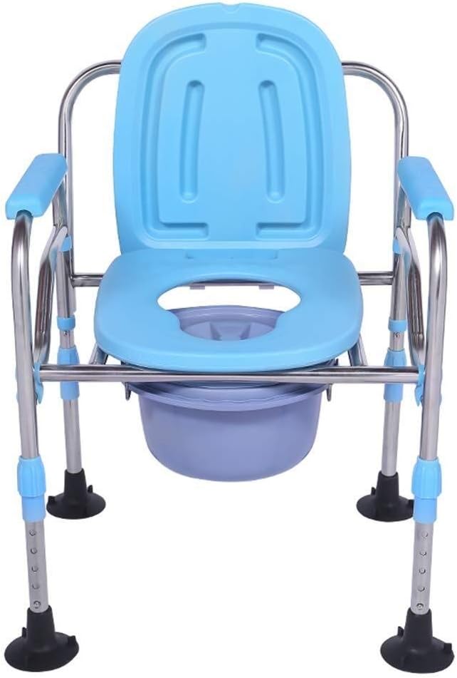 KOHARA Commode Chair, Bedroom Toilet, Multi Function Foldable Bedside Toilet, Adjustable Mobile Toilet Safety Frame