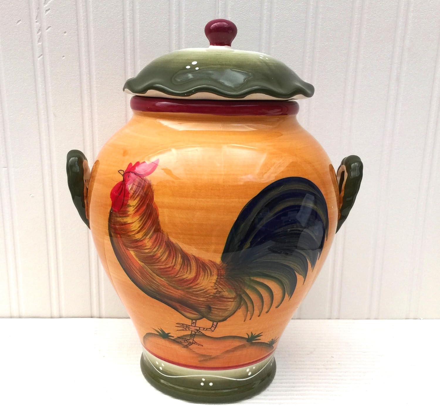 Tuscan Sunshine Country Rooster Hand Painted collection (CANISTER SET)