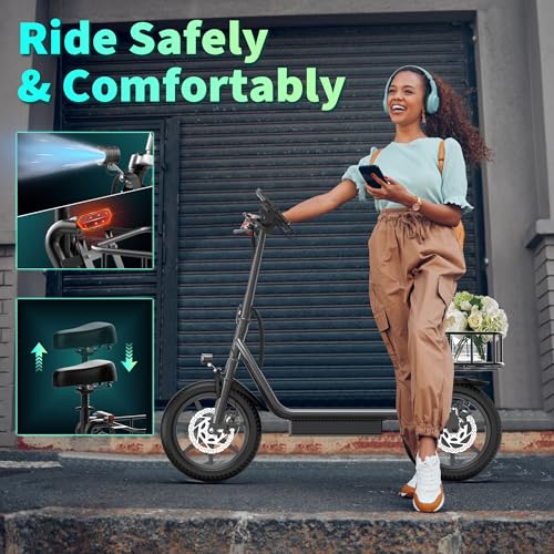 Electric Scooter for Adults, 8.5"/10" Tires, 19/22Mph, 350W/500W Motor, 21-28 Miles Range, Folding E-Scooter with Dual Suspension,APP(V1/SPRO/MAX/PRO)
