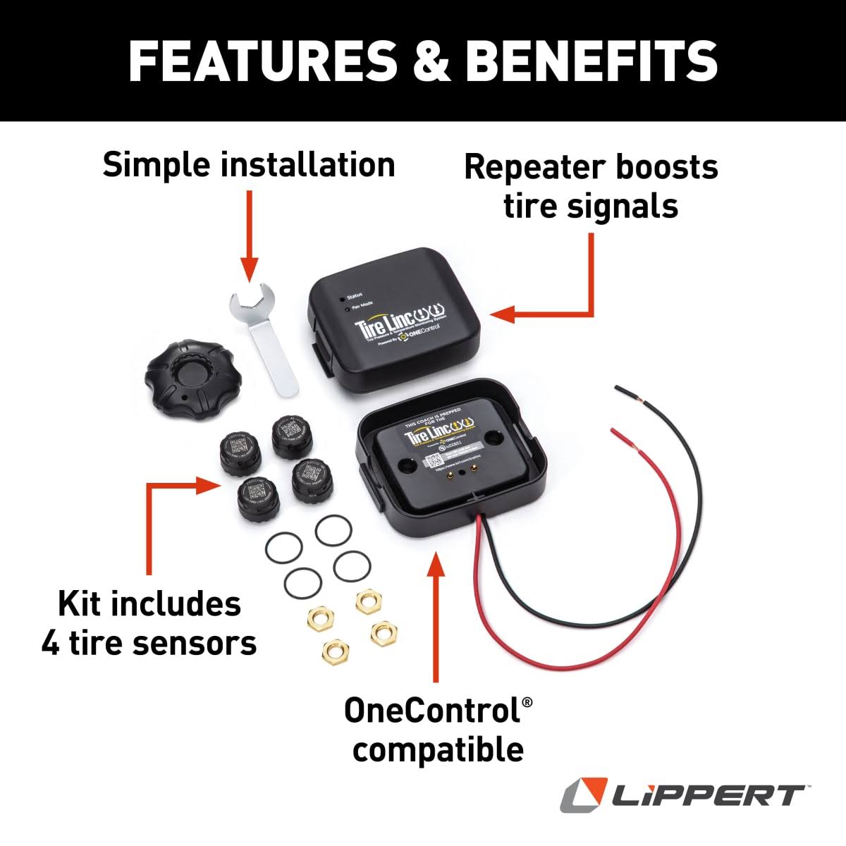 Lippert 2020106863 Tire Linc Tire Pressure and Temperature Monitoring System