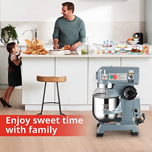 Stand Mixer, 600W Commercial Food Mixer with Stainless Steel 10 Quart Bowl, 3 Speed Electric Stand Mixer, Multifunctional Food Mixing Machine for Baking, Cake, Cookie, Kneading