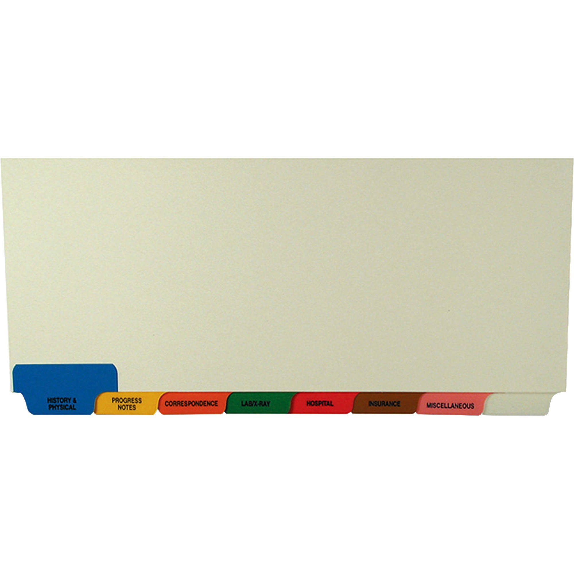 Tabbies Medical Chart Divider Sets, Bottom Tab, 8 1/2 x 11 3/8, 40