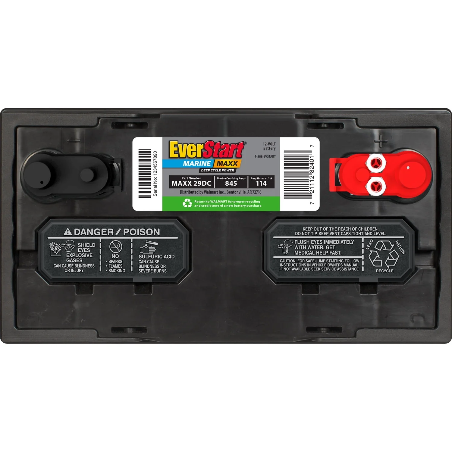 EverStart Maxx Marine Battery, Group Size 29DC 12 Volt, 845 CCA