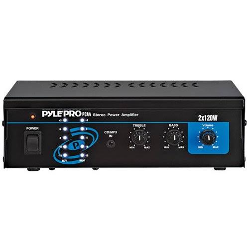 Pyle Home PCA4 Mini 2x120 Watt Stereo Power Amplifier
