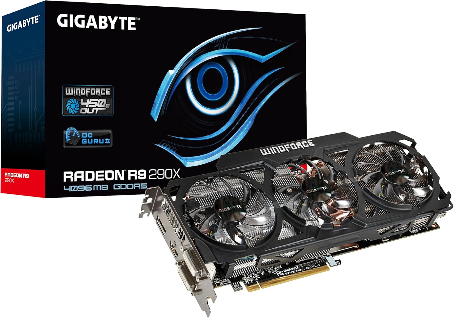 Gigabyte R9 290X GDDR5-4GB 2xDVI/HDMI/DP OC Graphics Card GV-R929XOC-4GD