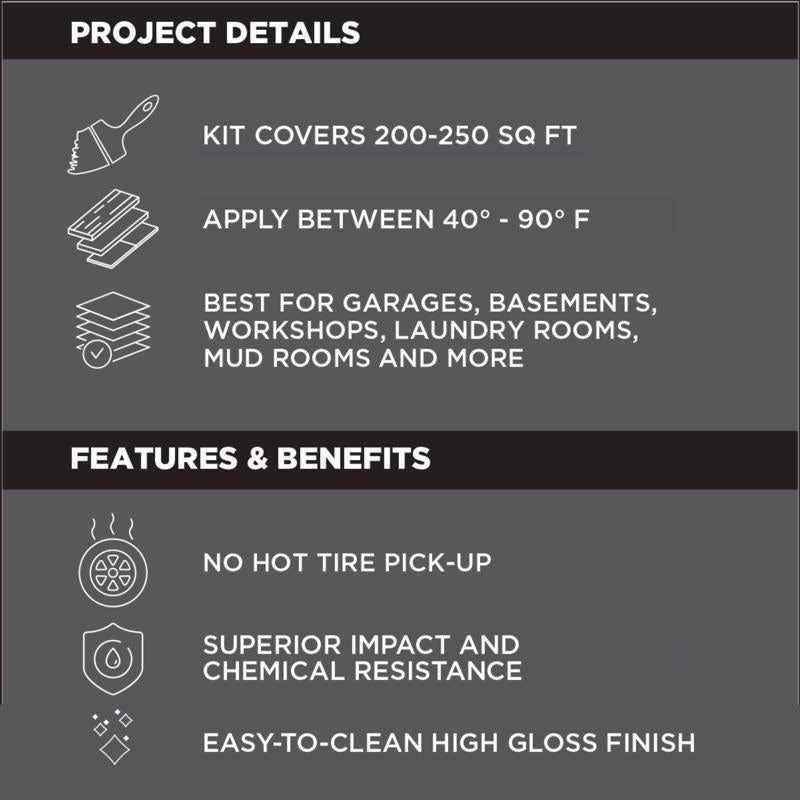 Rust-Oleum 60003 RockSolid Floor Coating Garage Gray Kit - Shop Hardware Tools Online Store