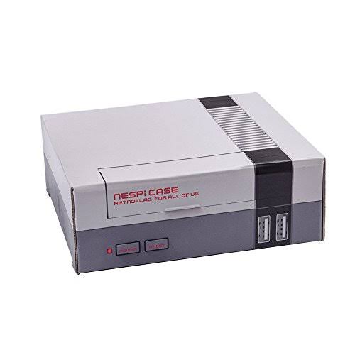 Retroflag NESPi Case+ Plus Functional Power Button with Safe Shutdown u0026 Cooling Fan u0026 Heatsinks u0026 Flannel Bag for Re
