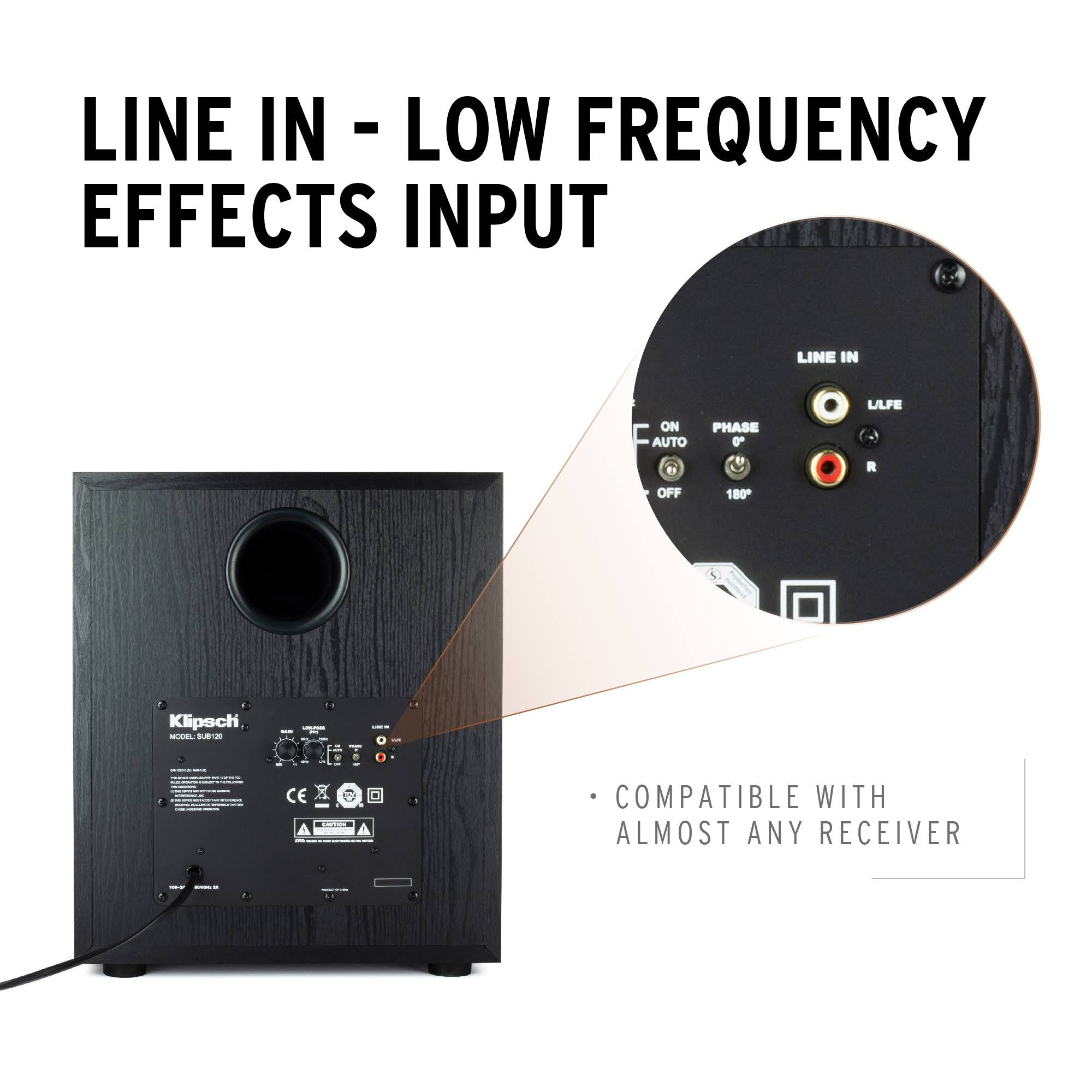 Klipsch SUB-120-BLACK Synergy Black Label Subwoofer Speaker (2020)