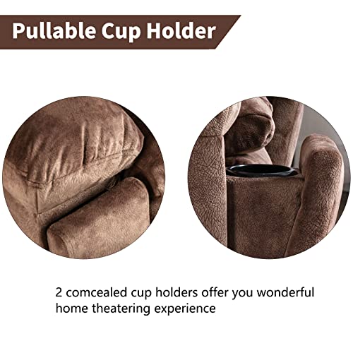 CANMOV Large Power Lift Recliner Chairs with Massage and Heat for Elderly, Heavy Duty and Safety Motion Reclining Mechanism Electric Wide Recliners with USB Ports, 2 Concealed Cup Holders, Dark Grey