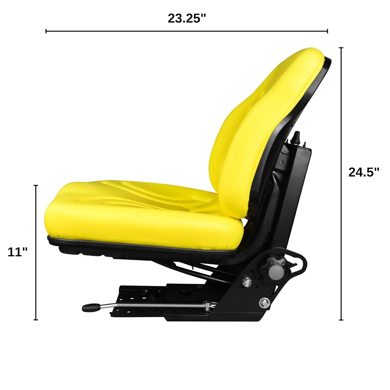 TRAC SEATS Yellow Suspension Seat for John Deere 5103 5200 5203 5210 5220 6110 6200 6210 6300 6310 6400 6410 6500 Open Cab Tractor (Same Day Shipping)